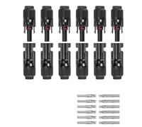 Aboiled Waterproof Solar Connectors with Spanners, UV for 10AWG PV Cables- 12 PCS Set