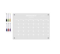 Aboiled Whiteboard for Refrigerator-Acrylic Magnetic Monthly Calendar-for Clear Dry Erase Planning Board