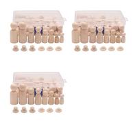 Aboiled Wooden Peg Dolls, 168PCS Unfinished Decorative DIY Angel Tiny Doll Bodies Painted Natural Wooden People with Hats