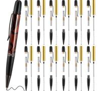 Aboiled Woodturning Pen Kit(12-Pack), Includes 7mm Slim Pens with Refills& Blanks, for Lathe Turning, DIY Craft Projects A