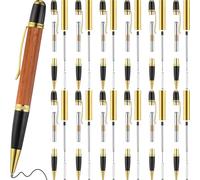 Aboiled Woodturning Pen Kit(12-Pack), Includes 7mm Slim Pens with Refills& Blanks, for Lathe Turning, DIY Craft Projects B