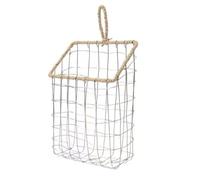 Aboiled Wrought Iron Wall Hanging Type Wall Bookshelf Storage Rack Wall Magazine Rack Simple Living Room Small Hanging Basket B
