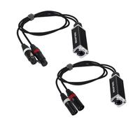 Aboiled XLR to RJ45 Ethernet Extender 1 Pair 2 Channel Network Signal Cable Extender 3 Pin XLR Male and Female