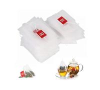 Aboiledy 1000Pcs Tea Filter Bags, Empty Tea Bags with Drawstring and Label, Pyramid Tea Filter for Loose Tea Herb Spice, Infuser Bags for Cooking and Coffe, Yogurt Tea, Tea Cooking