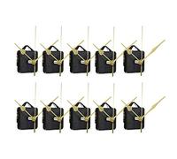 Aboiledy 10Pcs Silent Quartz Clock Mechanism Kit, Replacement Clock Movement, DIY Silent Movement Spindle Hands Wall Quartz Clock Movement Mechanism Repair Tools Part Clock Kit for Home