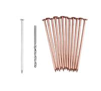 Aboiledy 14Pcs Copper Nail Tree Stump, 3.5 Inch Pure Copper Nails Bulk, Stump Removal Spikes Hardware Nails for Trees, Clout or Roof Nails