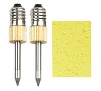 Aboiledy 2 Pieces Soldering Iron Tip with Sponge E10 Interface Welding Tips USB Soldering Tip Soldering Tool Set Type B