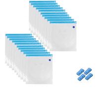Aboiledy 20Pcs Filament Vacuum Storage Kit, Vacuum Sealer Storage Bags, 30x34cm Reusable Vacuum Compression Zipper Storage Bags with Moisture Protection Double Zip, Portable Vacuum Sealer Storage Bag