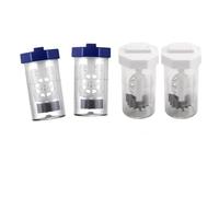 Aboiledy 4 Pieces Contact Lens Barrel Cases, Hydrogen Peroxide Contact Lens Cleaner Contact Washer Manual Rotation Contact Lens Cleaning Container for Eyes Care, Travel Size Vented Universal