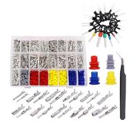 Aboiledy 755Pcs Car Electrical Wire Terminal Pins Connector Kit 1/1.5/1.8/2.2/2.8/3.5mm 21Type Connector Pins Terminal Auto