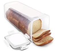 Aboiledy bread Loaf Storage Dispenser with Airtight Lid, Bread Preservation Box, Transparent Toast Bread Keeper, Bread Storage Container for Bun Bagel Sandwich Home Kitchen