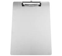 Aboiledy Metal Clipboard Folder A4 Stainless Steel Clip Board Invoice Storage Folder Writing File Board Menu Rail for Business