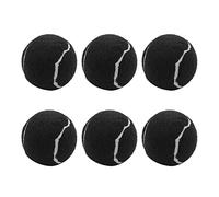 Aboiledy Tennis Balls 6 Pack, 66mm Elastic Training Balls for Women Beginners, 60g Standard Practice Balls, Black