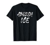 Abolish ICE Bold Brush Lettering Protest Statement Design T-Shirt