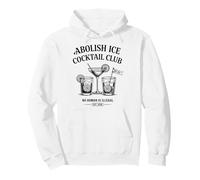 Abolish ICE Cocktail Sarcastic Protest Art Minimalist Design Pullover Hoodie