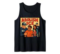 "ABOLISH ICE" Comic-Style Protest Graphic Tank Top