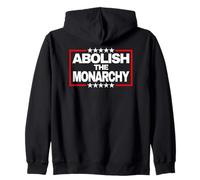 Abolish The Monarchy Bold Stars Statement Zip Hoodie