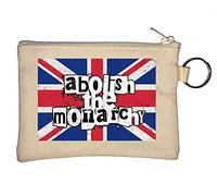 Abolish The Monarchy United Kingdom Flag Key Chain Coin Purse Beige