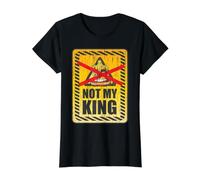 Abolish The Monarchy Yellow Sign Style Vintage Not My King Value Graphic T-Shirt, Women, Black, S