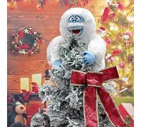 Abominable Snowman Christmas Tree Topper Decorations Small Christmas Tree Topper Ornament Funny Novelty Christmas Tree Decorations Indoor Christmas Decor (111504#White, One Size)