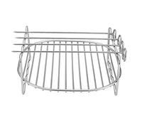 Abonda Air Fryer Accessories with Skewers, Double Layer Stainless Steel Airfryer Grill, Multi-Purpose Rack Stand for Cooking Steaming Baking, 6, 7, 8 inches