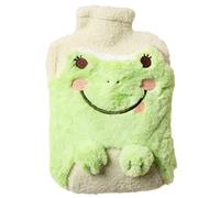 Abonda Cartoon Warm Water Bag - Washable Hot Water Bottle with Cute Fleece - Cute Chick Frog Pattern Hot Compress Heating Pack for Hands Feet Neck Shoulder Warmer Belly