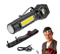 Abonda Head Torch Rechargeable, Ultra Bright Led Headlight, Waterproof Long-Range Head Lamp with 3 Modes for Night Camping Running Cycling Fishing for Friends