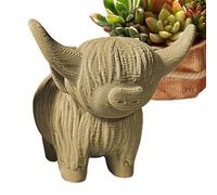 Abonda Highland Cow Figurine, Highland Cow Bathroom Decor, Highland Cow Decor Printed Artifact Cow Nursery Decor Handmade Highland Cow Ornament Sculpture