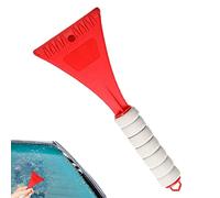 Abonda Ice Scraper, Car Snow Remover with Foam Handle, Portable Car Cleaning Tool for Windshield, to Defrost, Ice Snow for Trucks,Red