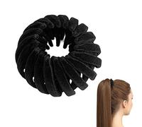 Abonda Magic Hair Clips, 2 Bird Nest Velvet Clip, Three Rows of Teeth for Making Ponytail, Bun, and Hairpin for Long Short Curly Straight Hair