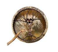 Abonda Shaman Drum, Shaman Drum Siberian Drum, Handmade Shamanic Drum with Drum Stick, Sound Healing Adult Drum Reflection and Meditation