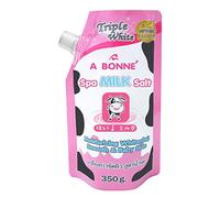 ABONNE Spa Milk Salt Shower Formula, Moisturizing Spa Salt for Body Skin Smooth, Whitening Yogurt Smooth & Baby Skin 350 Grams