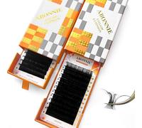 Abonnie Classic Eyelash Extensions High Quality Individual Lashes Eyelash Extensions with D Curls 0.10mm Thick Mixed Black 14-22mm