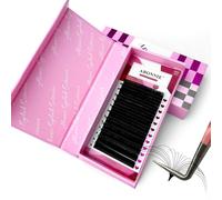 ABONNIE Easy fan lash extensions Rapid Blooming Volume lash extensions D Curl cashmere Fan Lashes extensions 0.10 Thickness 8-15mm Mixed Length Self Fanning Eyelash Extensions (D-0.10,8-15mm)