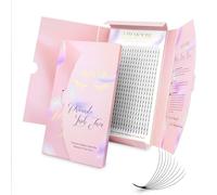 ABONNIE Pre Made Eyelash Extensions 400 Fans 10D 14mm Promised Eyelash Fans 0.07mm Thickness D Curl Premade Lash Fans Handmade Fan Pre Made P Extensions