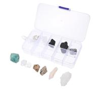 ABOOFAN 1 Box Educational Geology Mineral Kit Rock Collection Set with Quartz Mica Fluorite Iron Ore Coal for Science Learning Portable Stone Desktop Decor