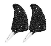 ABOOFAN 1 Pair Devil Horn Hair Clip Ox Horn Hair Barrettes Lightweight Photo Props Unique Design Black Stainless Steel Acrylic Diamond Halloween Party