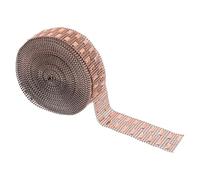 ABOOFAN 1 Roll 8-Row Diamond Ribbon Mesh Wrap for DIY Craft, Decorative Plastic Bling Drill Ribbon for Events and Celebration, Easy Decoration Rhinestone Roll