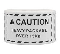 ABOOFAN 1 Roll Caution Heavy Shipping Label Stickers Waterproof Copper Plate Adhesive Labels 4.52x2.36x0.00in Easy Identification Simple Application for Domestic Logistics and Shipping