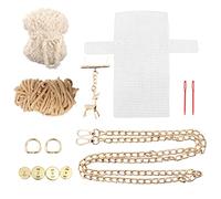 ABOOFAN 1 Set DIY Cross Stitch Purse Needlepoint Kits for Beginners Make a Cute Crossbody Purse Cross Stitch Kits for Kids and Adults Khaki