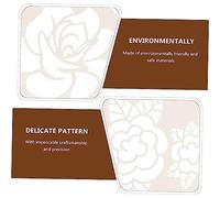 ABOOFAN 10 Pcs Creative Cake Stencils for Baking and Coffee Decorating White Reusable Painting Templates with Floral Patterns Flexible DIY Drawing Stencils for Cappuccinos Lattes Hot