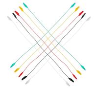 ABOOFAN 10 Pcs Double-end Alligator Clips Test Leads with Pvc Iron Wire, Compact and Portable Dual-head Design for Electrical Testing and DIY Electronic Experiments