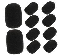 ABOOFAN 10 Pcs Lapel Microphone Foam Windscreen Covers Headset Mic Foam Protection for V3 V9s Lavalier Mics Suitable for Helmet Headsets and Earphone Dust Cover
