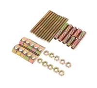 ABOOFAN 10 Sets Four in One Furniture Connectors Durable Iron Wardrobe Fasteners for Panel Easy Install Semi Crescent Shaped Mount Parts for Cabinets and Tables
