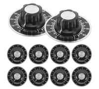 ABOOFAN 10 Sets Potentiometer Knobs with 6mm Inner Hole for Electric Guitar and Sound Systems, Metal Control Knobs with Excellent Insulation, Compatible Replacement Parts for Home Audio