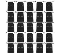 ABOOFAN 100 Pcs Black Eva Drawstring Eyelash Storage Bags 15x10cm Portable Makeup Organizer Pouches Travel Cosmetics Storage for Home and On-The-go Random Color