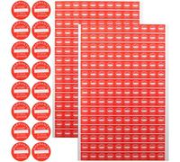 ABOOFAN 1000 Pcs Round If Seal Broken Void Label Stickers in Red Paper Material, Suitable for Warning and Caution Use, Self-Adhesive with Delicate Design for Office and Security