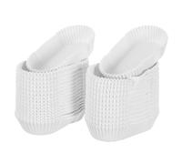 ABOOFAN 1000pcs Oval Baking Cupcake Liners Non-Stick Paper Cups for Muffins and Bread High Heat Resistant Disposable Loaf Pan Holders White Oval Cooking Liners for Oven Baking