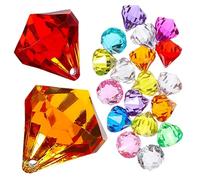 ABOOFAN 100Pcs Acrylic Gemstones for Treasure Hunts Vibrant Vase Fillers Pool Diving Shiny Decorative Gems for Parties DIY Crafts for Home Office Decor Random Color