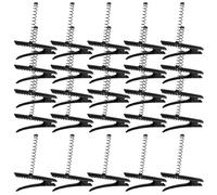 ABOOFAN 100pcs Black Metal Iron Christmas Hair Clips Spring Mechanism Tiny Alligator Hair Clips Suitable for Weddings and Everyday Use
